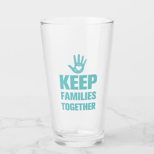 Families bij elkaar houden glas (Voorkant)