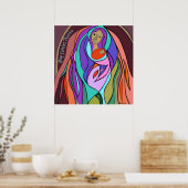 Families bij elkaar houden - Madonna voor groot Po Poster (Keuken)