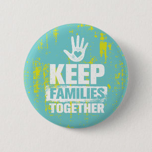 Families bij elkaar houden ronde button 5,7 cm