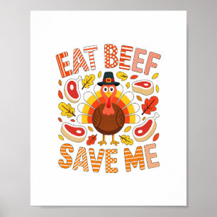 Familie's Thanksgiving Day voor mannen en vrouwen. Poster