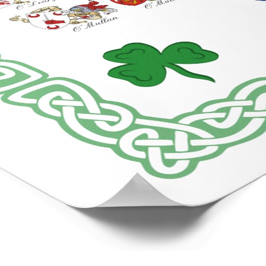 Families van Ierland - Wapenhoeken Poster (Hoek)