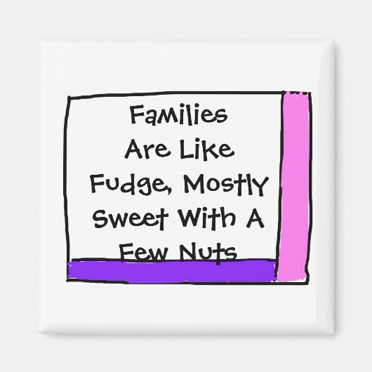 Families zijn als Fudge Magneet (Voorkant)