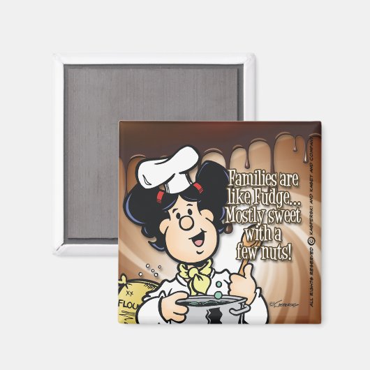 Families zijn als Fudge Magneet (Voorkant / Achterkant)