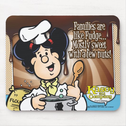 Families zijn als Fudge Muismat (Voorkant)