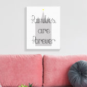 families zijn altijd al een slapende tempel , lief canvas afdruk (Insitu (Woonkamer))