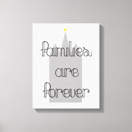families zijn altijd al een slapende tempel , lief canvas afdruk (Voorkant)