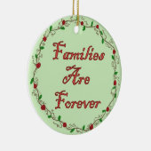 Families zijn voor altijd versierend keramisch ornament (Rechts)