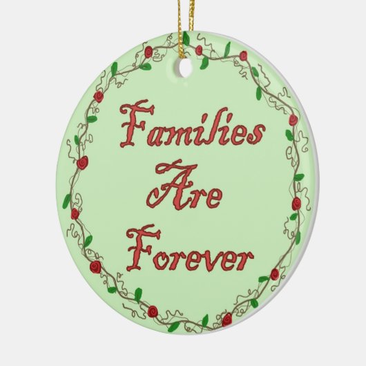 Families zijn voor altijd versierend keramisch ornament (Links)