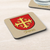 Familieschild van Perez Bier Onderzetter (Linkerzijde)