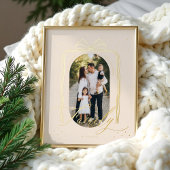 Familiescript Classy Chic Christmas Bow Arch Foto Folie Afdrukken