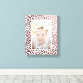 Familiescript Faux Roos Gold Leopard Print Foto (Insitu (Houten vloer))