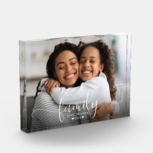 Familiescript Hart Moeder Dochter Modern Custom Fotoblokken (Links)