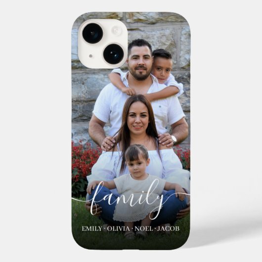 Familiescript-overlayfoto Case-Mate iPhone Case (Achterkant)