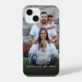 Familiescript-overlayfoto iPhone Hoesje (Achterkant)