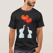 Familieslijm Zuster voor oever Elephants Heart Lov T-shirt (Voorkant)