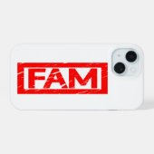 Familiestempel iPhone 15 Case (Achterkant horizontaal)