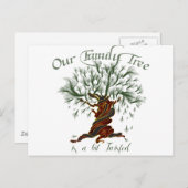 Familiestructuur een bit verdraaid briefkaart (Voorkant / Achterkant)