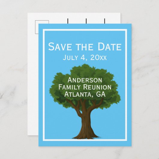 Familiestructuur | Gezinshereniging Opslaan datum Aankondigingskaart (Voorkant / Achterkant)