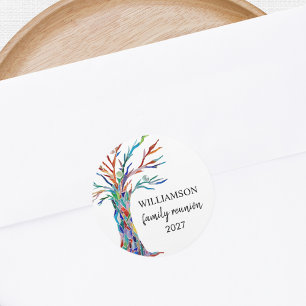 Familiestructuur gezinshereniging ronde sticker