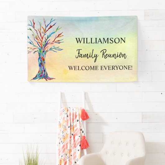 Familiestructuur gezinshereniging Welkomstbanner Spandoek (Insitu)