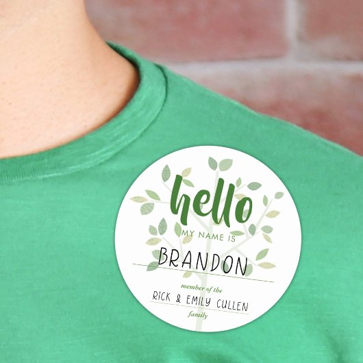 Familiestructuur HALLO MIJN NAAM IS Ronde Sticker