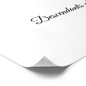 Familiestructuur met 14 afstammelingen Foto en tek Poster (Hoek)