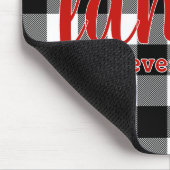 Familietekst op Buffalo Plaid Muismat (Hoek)
