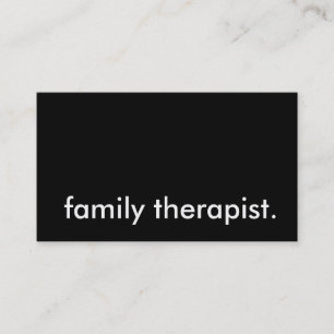 familietherapeut. visitekaartje
