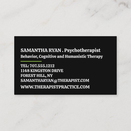 Familietherapie-Logo, psychotherapeut Visitekaartje (Achterkant)