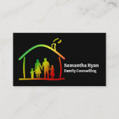 Familietherapie-Logo, psychotherapeut Visitekaartje (Voorkant)