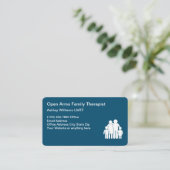 Familietherapist Moderne Editable Visitekaartjes (Staand voorkant)