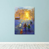 Familietijd Canvas Afdruk (Insitu (Houten vloer))