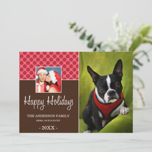 FAMILIETIJD | HOLIDAIRE FOTOKAART FEESTDAGENKAART (Staand voorkant)