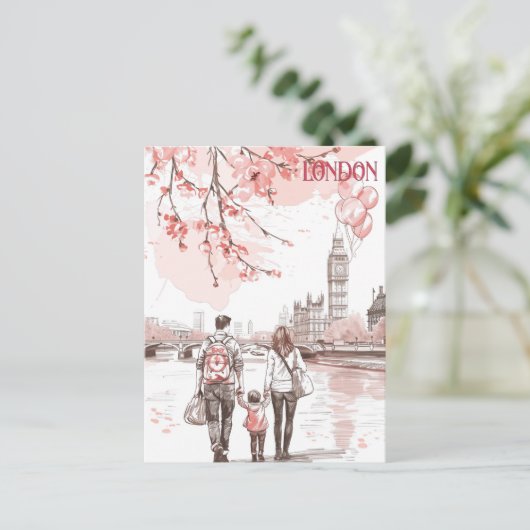 Familietijd in Londen Briefkaart (Staand voorkant)