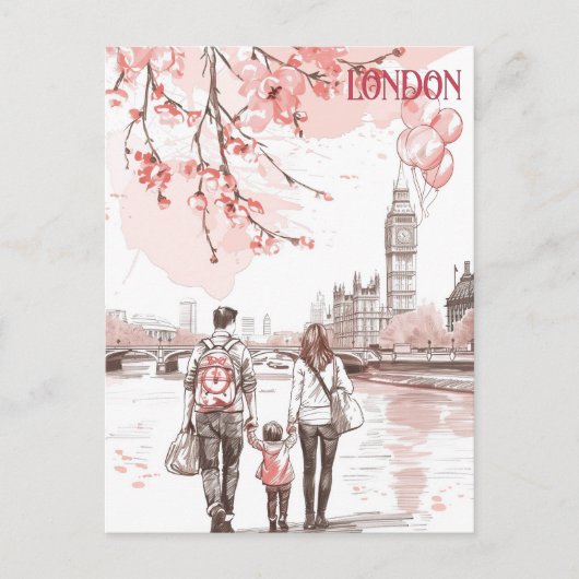 Familietijd in Londen Briefkaart (Voorkant)