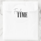 Familietijd Ronde Sticker (Tas)