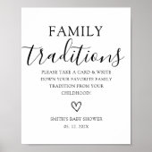 Familietradities Baby shower Teken Poster (Voorkant)