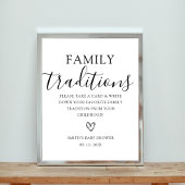Familietradities Baby shower Teken Poster