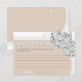 Familietradities Disco Baby shower Game Kaart