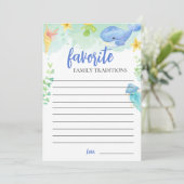 Familietradities onder het Zee Baby shower Kaart (Staand voorkant)