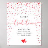 Familietradities ondertekenen Baby shower Poster (Voorkant)