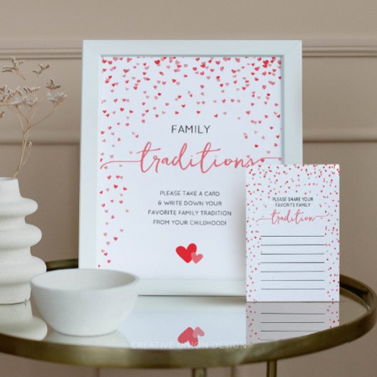 Familietradities ondertekenen Baby shower Poster