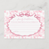 Familietradities Toile Roze Safari Informatiekaartje (Voorkant)