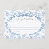 Familietradities Toile Safari Informatiekaartje (Voorkant)