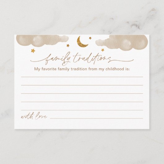 Familietradities Twinkle Star Baby shower Kaart (Voorkant)
