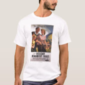 Familietrio op vakantiebesparingen t-shirt (Voorkant)