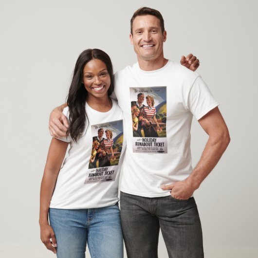 Familietrio op vakantiebesparingen t-shirt (Unisex)
