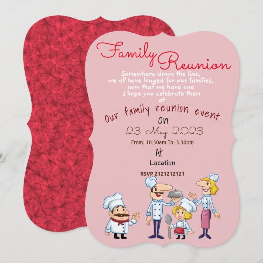 Familieuitnodiging Kaart (Voorkant / Achterkant)