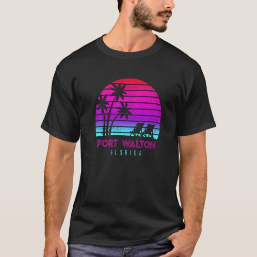 Familievacatie Florida Fort Walton Sunset Beach T-shirt (Voorkant)