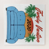 Familievakantie 2020 op het Sofa Funny Virus Joke Legpuzzel (Horizontaal)